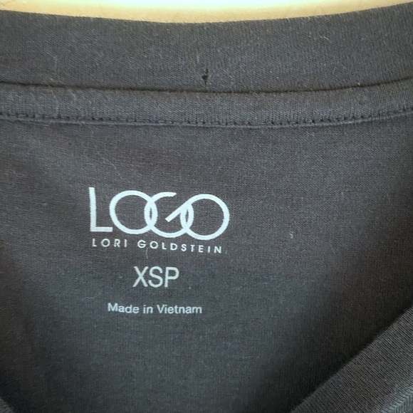 LOGO Lori Goldstein Womens Top Size XSP Gray 3/4 Sleeve Beaded Neck Pockets - Picture 5 of 6
